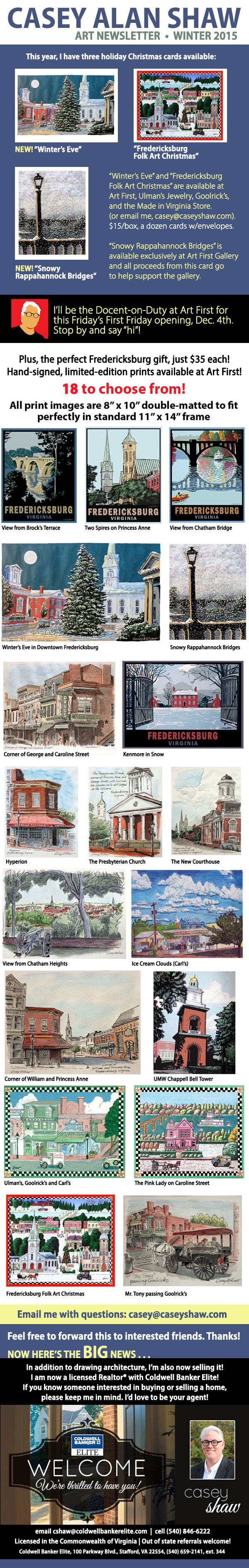 Latest paintings and prints by Casey Alan Shaw, December 2015