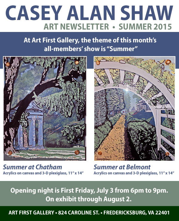 Latest paintings and prints by Casey Alan Shaw, July 2015